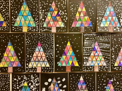 Jólaföndur, nemendur í 1. bekk