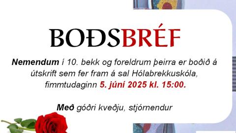 Invitation to parents of 10th graders