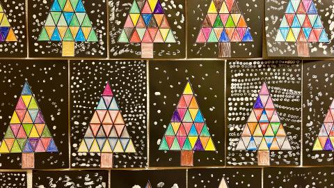 Jólaföndur, nemendur í 1. bekk